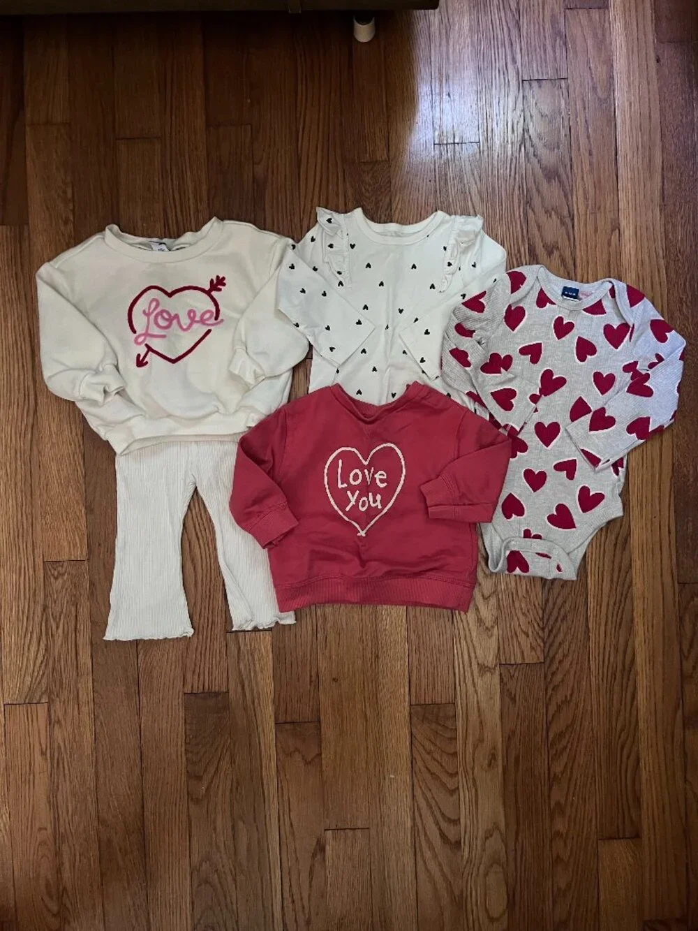 Baby Girl Long Sleeve Love LOT, 6-12 Months